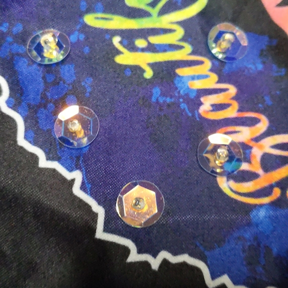 LOVE J "Beautiful Love Dream Queen" Sequin Embellished Mesh Top ~ NWOT - Picture 8 of 10